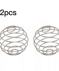 2/4PCS Stainless Steel Whisk Ball Mixed Shaker Bottle Protein Fitness Water Bottle