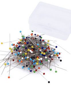 250Pcs/Box Colorful Round Pearl Head Needles Stitch Straight Push Sewing Pin