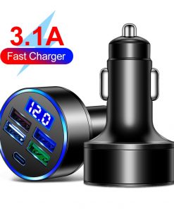 5 Ports 15.5W USB Type-C Car Charger